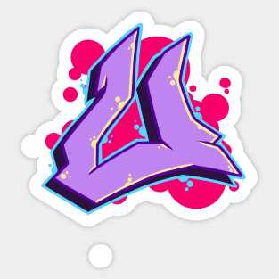 Letter U - Graffiti Street Art Style Sticker